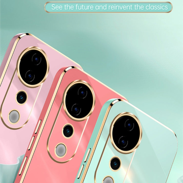 For vivo S19 Pro XINLI Straight Edge 6D Electroplate TPU Phone Case(Pink)