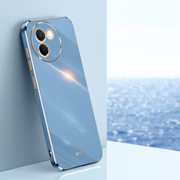 For vivo V30E XINLI Straight Edge 6D Electroplate TPU Phone Case(Celestial Blue)