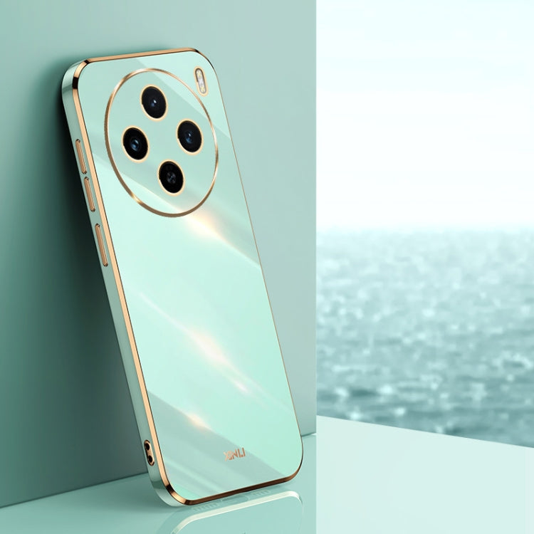 For vivo X100S XINLI Straight Edge 6D Electroplate TPU Phone Case(Mint Green)