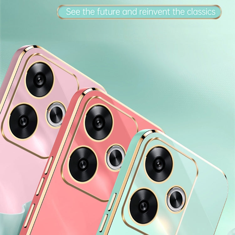 For Xiaomi Redmi Turbo 3 XINLI Straight Edge 6D Electroplate TPU Phone Case(Cherry Purple)