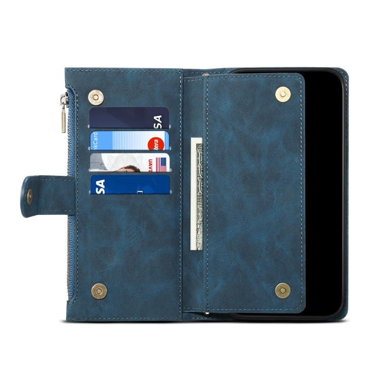 For Samsung Galaxy S25 Ultra 5G ESEBLE Retro Frosted RFID Flip Leather Phone Case(Dark Green)