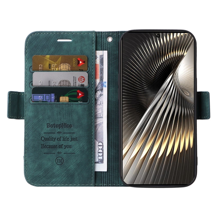 For Xiaomi Poco F6 BETOPNICE Dual-side Buckle Leather Phone Case(Green)