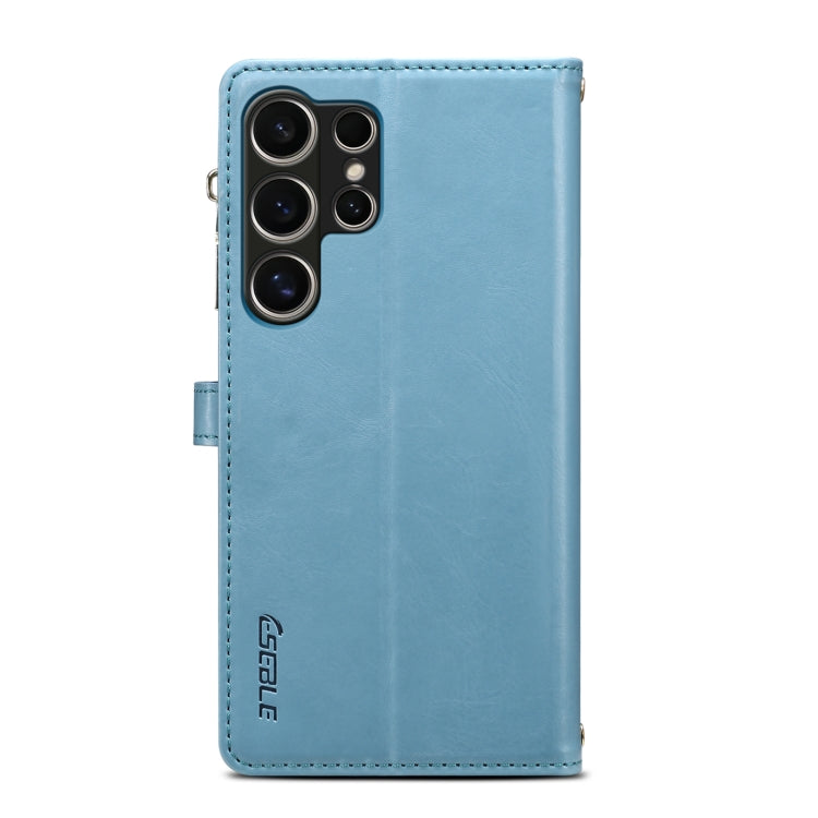 For Samsung Galaxy S24 Ultra 5G ESEBLE Star Series Lanyard Zipper Wallet RFID Leather Case(Blue)
