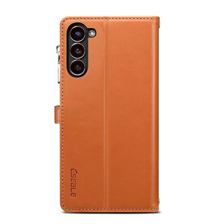 For Samsung Galaxy S24+ 5G ESEBLE Star Series Lanyard Zipper Wallet RFID Leather Case(Brown)