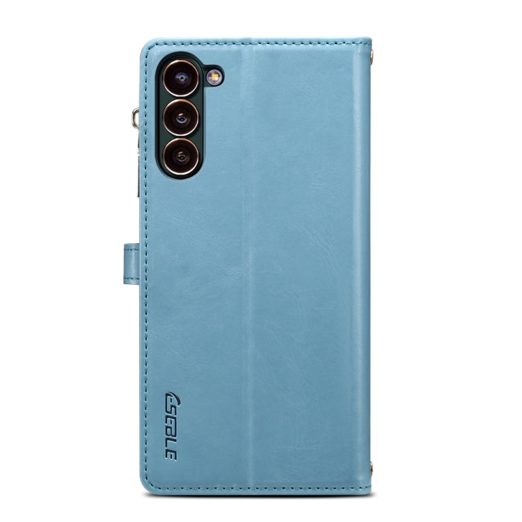 For Samsung Galaxy S24+ 5G ESEBLE Star Series Lanyard Zipper Wallet RFID Leather Case(Blue)