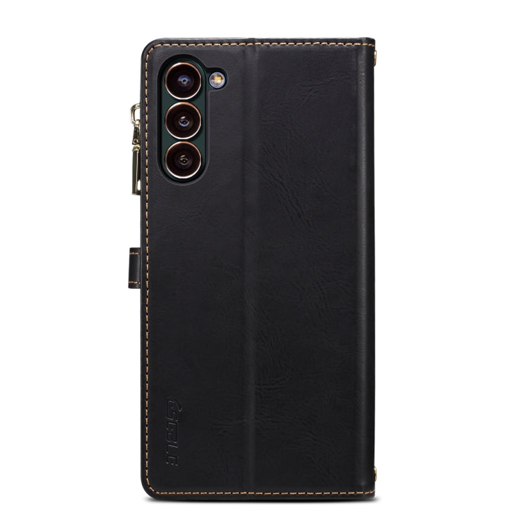 For Samsung Galaxy S24+ 5G ESEBLE Star Series Lanyard Zipper Wallet RFID Leather Case(Black)