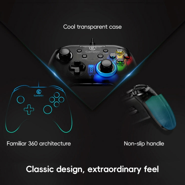 GameSir T4w Wired Gamepad Game Controller for PC / Switch / PS3 / Android(Black)