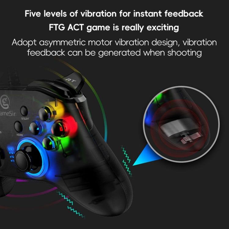 GameSir T4w Wired Gamepad Game Controller for PC / Switch / PS3 / Android(Black)