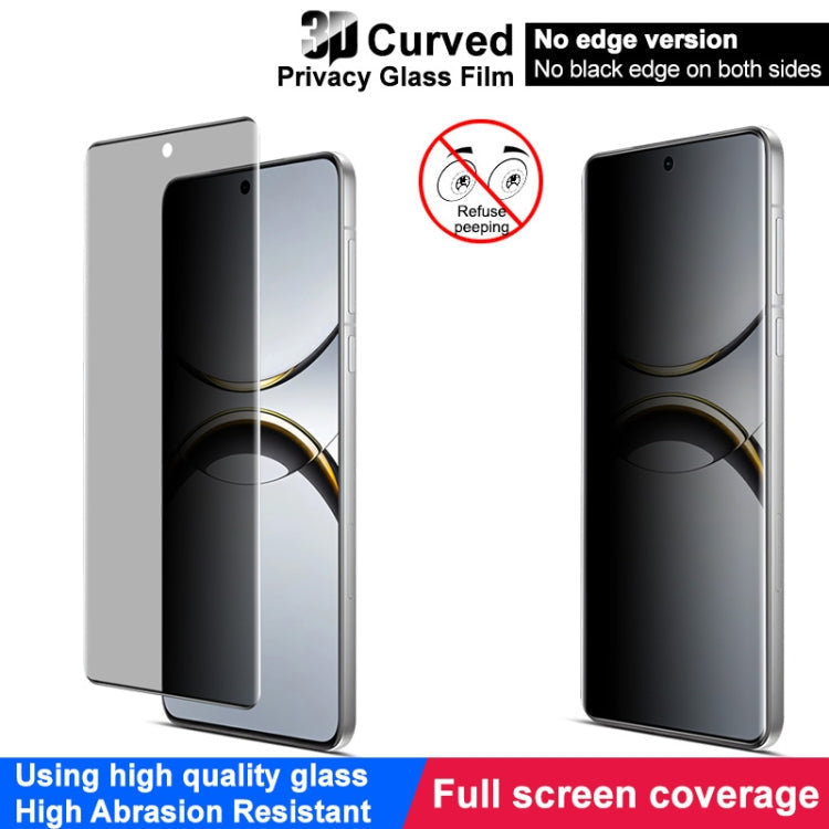 For OPPO Find X8 Pro imak No Edge Version 3D Curved Privacy Full Screen Tempered Glass Film