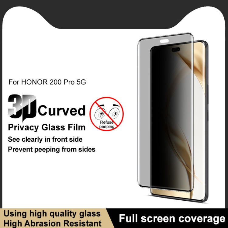 For Honor 200 Pro imak 3D Curved Privacy Full Screen Tempered Glass Film