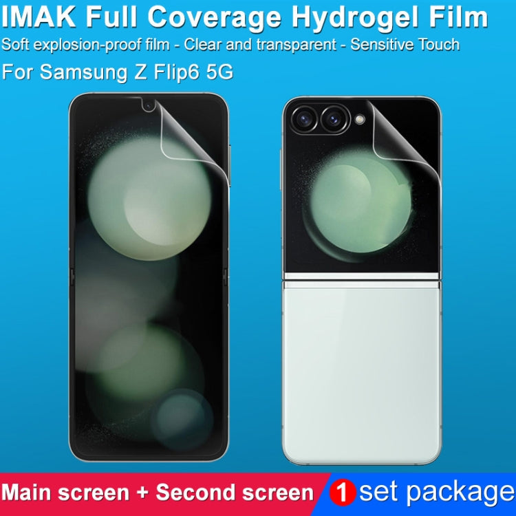 For Samsung Galaxy Z Flip6 1 Sets imak  Curved Full Screen Hydrogel Film (Outer Screen + Inner Screen)