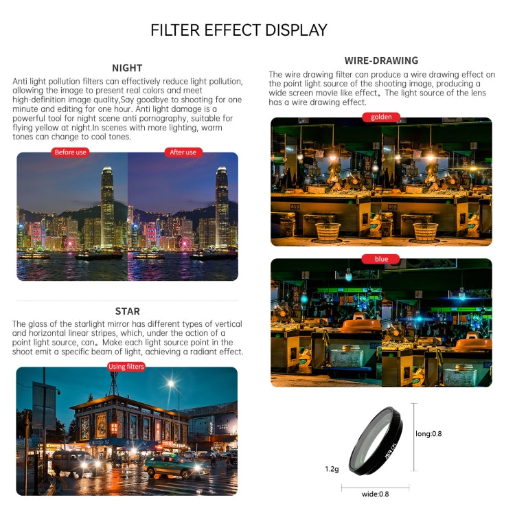 For Insta360 GO 3S JUNESTAR Camera Lens Filter, Filter:Adjustable CPL