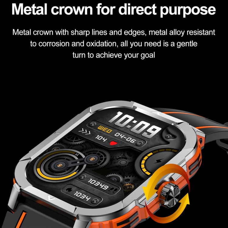LEMFO HK56 2.06 inch BT5.3 IP68 Sport Smart Watch, Support Bluetooth Call / Message Notification / Heart Rate / Blood Pressure Health Monitor(Red)