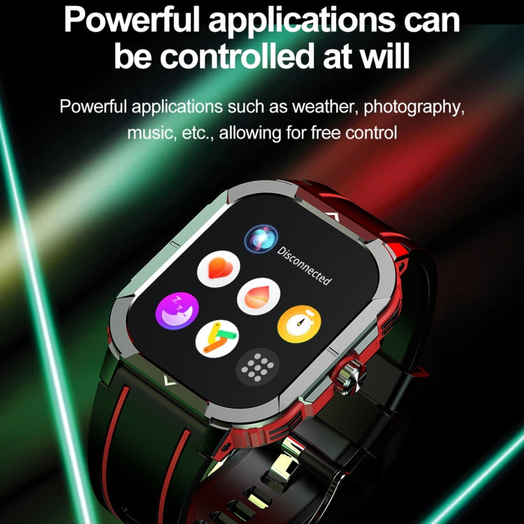 LEMFO HK56 2.06 inch BT5.3 IP68 Sport Smart Watch, Support Bluetooth Call / Message Notification / Heart Rate / Blood Pressure Health Monitor(Red)
