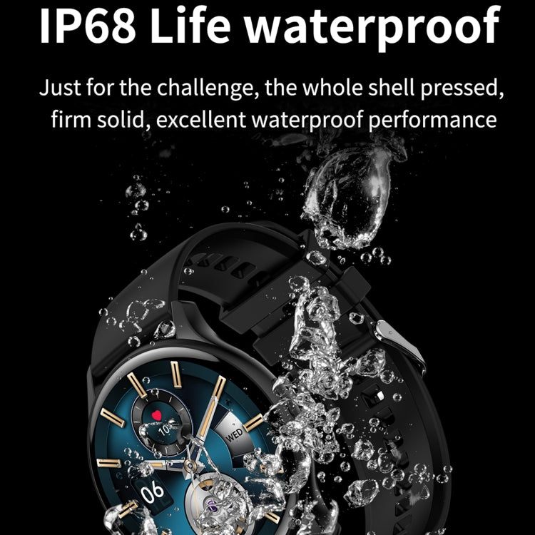 HK89 1.43 inch BT5.0 IP67 Sport Smart Watch, Support Bluetooth Call / Message Notification / Heart Rate / Blood Pressure Health Monitor(Gold)