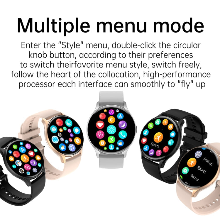 HK89 1.43 inch BT5.0 IP67 Sport Smart Watch, Support Bluetooth Call / Message Notification / Heart Rate / Blood Pressure Health Monitor(Silver)