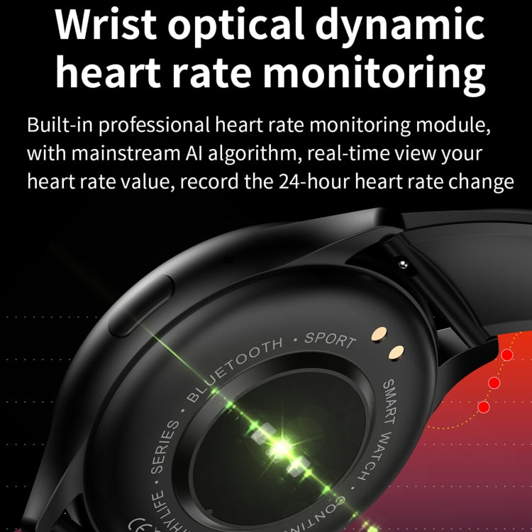 HK89 1.43 inch BT5.0 IP67 Sport Smart Watch, Support Bluetooth Call / Message Notification / Heart Rate / Blood Pressure Health Monitor(Black)