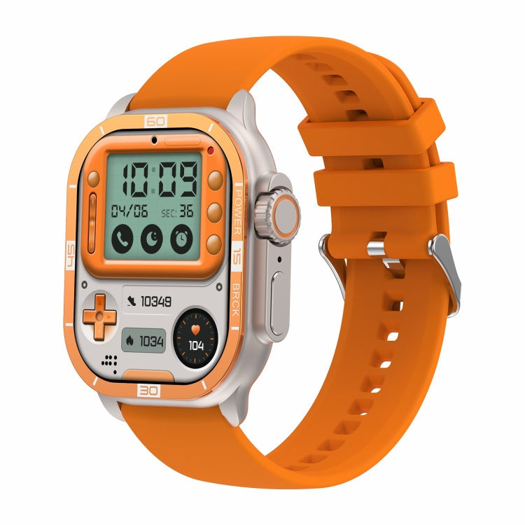 HK96S 2.06 inch BT5.3 IP68 Sport Smart Watch, Support Bluetooth Call / Sleep / Blood Oxygen / Heart Rate / Blood Pressure Health Monitor(Orange)