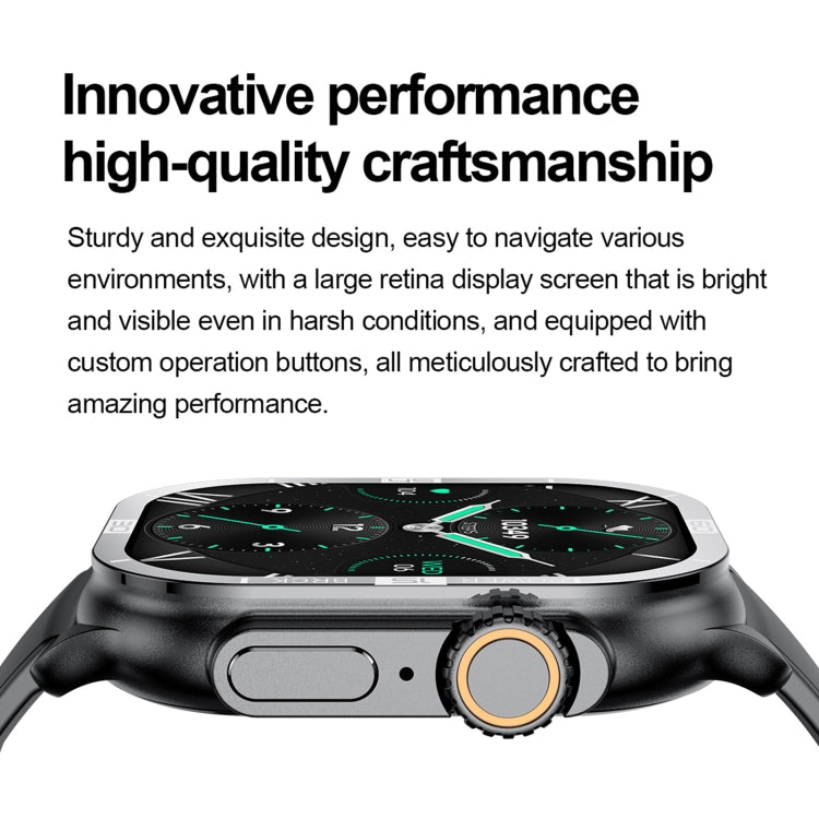 HK96S 2.06 inch BT5.3 IP68 Sport Smart Watch, Support Bluetooth Call / Sleep / Blood Oxygen / Heart Rate / Blood Pressure Health Monitor(Orange)