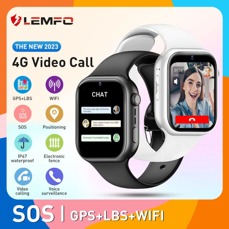 K20 1.81 inch Children Sport Smart Watch, Support Video Call / Message Notification / GPS / WiFi / AI(Black)