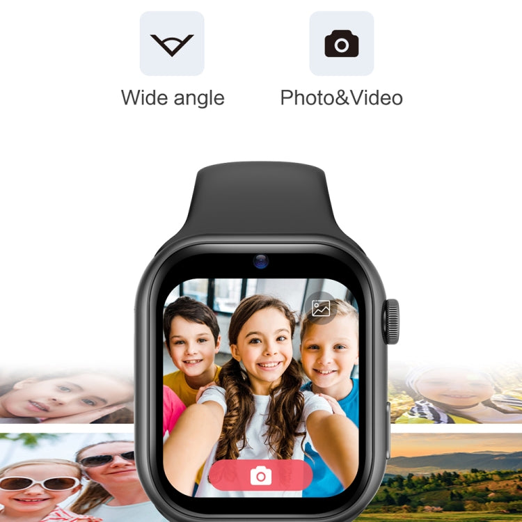 K20 1.81 inch Children Sport Smart Watch, Support Video Call / Message Notification / GPS / WiFi / AI(Black)