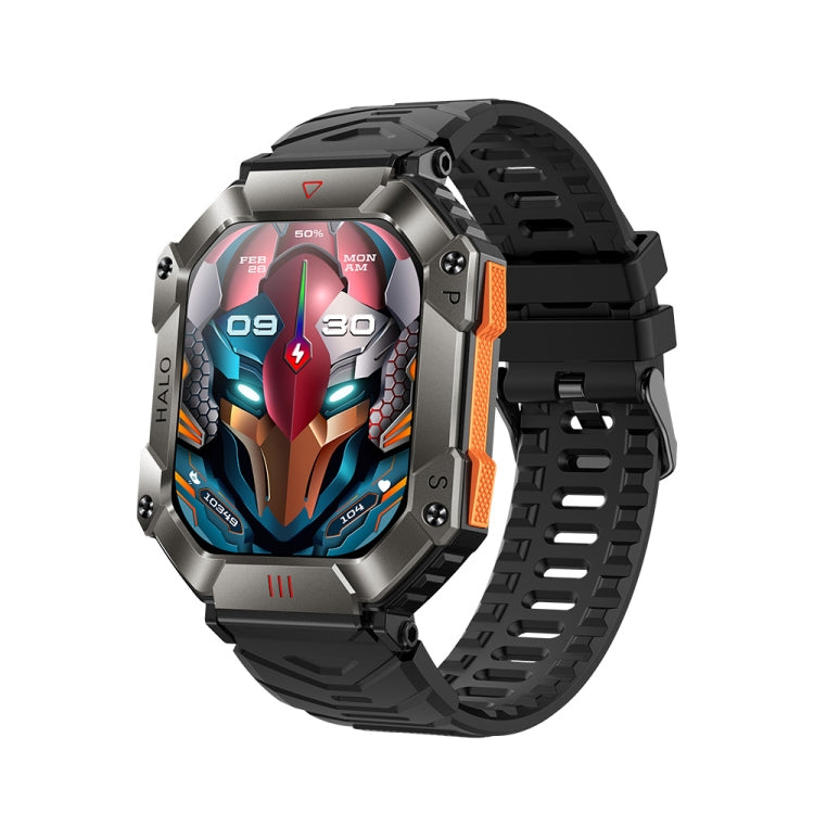 KR80 2.0 inch BT5.1 IP67 Sport Smart Watch, Support Bluetooth Call / Sleep / Blood Oxygen / Heart Rate / Blood Pressure Health Monitor(Black)