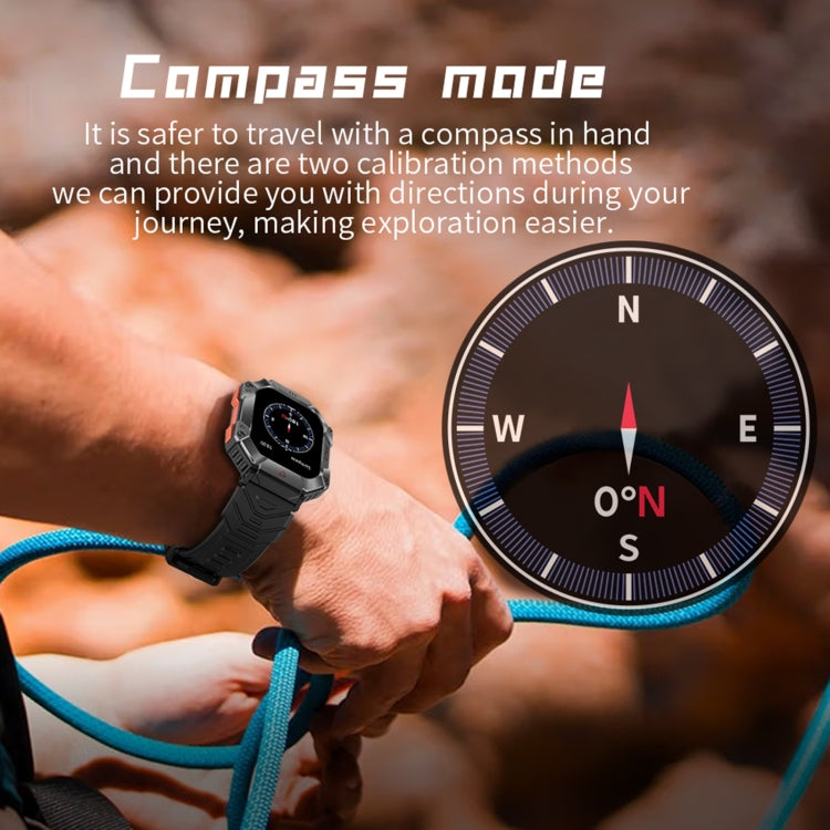 KR80 2.0 inch BT5.1 IP67 Sport Smart Watch, Support Bluetooth Call / Sleep / Blood Oxygen / Heart Rate / Blood Pressure Health Monitor(White+Camouflage)