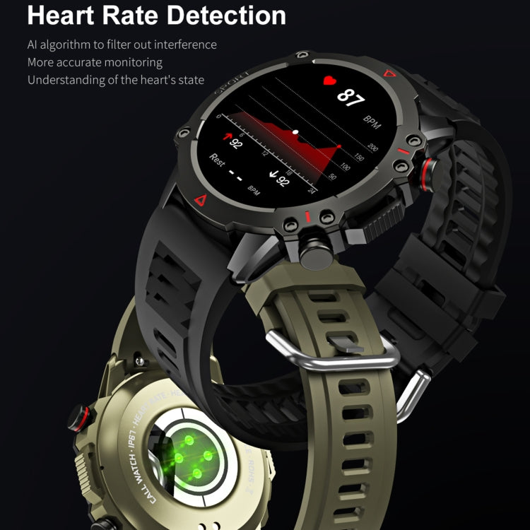 TF10 Pro 1.53 inch BT5.2 IP67 Sport Smart Watch, Support Bluetooth Call / Sleep / Blood Oxygen / Heart Rate / Long Sitting Health Monitor(Green)
