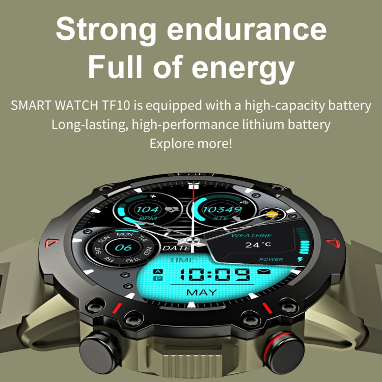 TF10 Pro 1.53 inch BT5.2 IP67 Sport Smart Watch, Support Bluetooth Call / Sleep / Blood Oxygen / Heart Rate / Long Sitting Health Monitor(Silver)