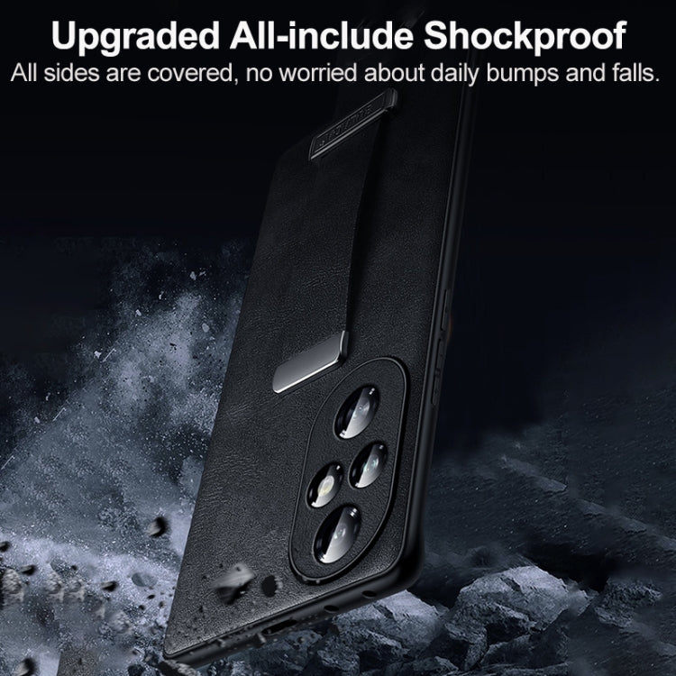 For Honor 200 Pro SULADA PC Hybrid Leather Texture Skin Feel Shockproof Phone Case(Green)