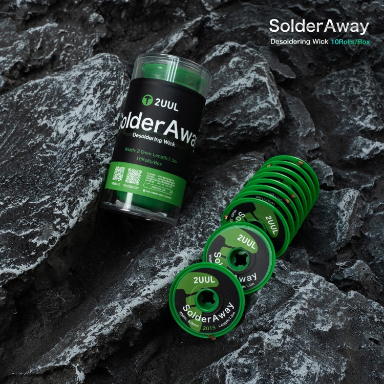 10 in 1 2UUL DW11 SolderAway 2.0mm Desoldering Wick 2015, Length: 1.5m