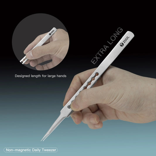 2UUL Non-magnetic Stainless Stencil Tweezers with Holes, Model:TW21