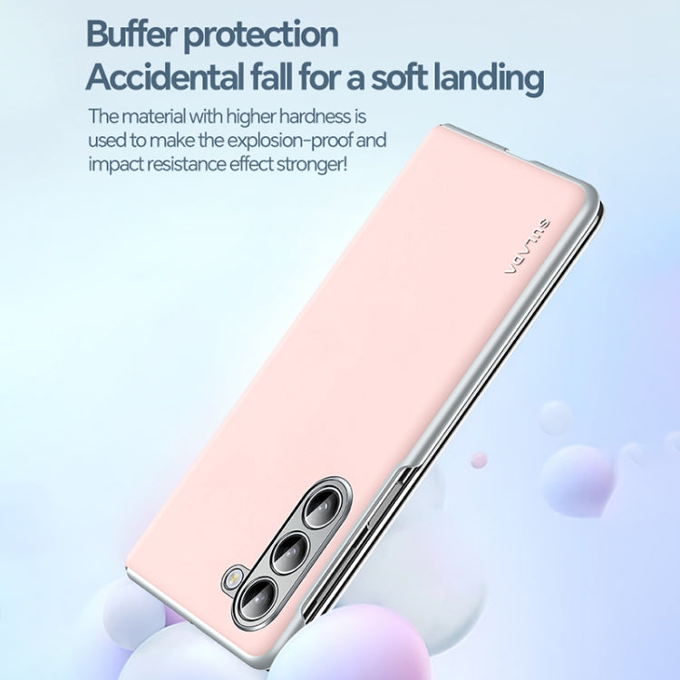 For Samsung Galaxy Z Fold4 SULADA Skin Feel Liquid Leather Shockproof Phone Case(Purple)
