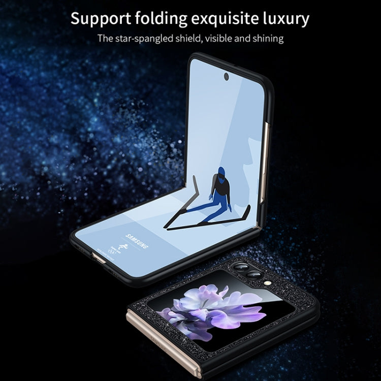 For Samsung Galaxy Z Flip6 / Flip7 FE SULADA Shockproof TPU + Handmade Leather Phone Case(Black)
