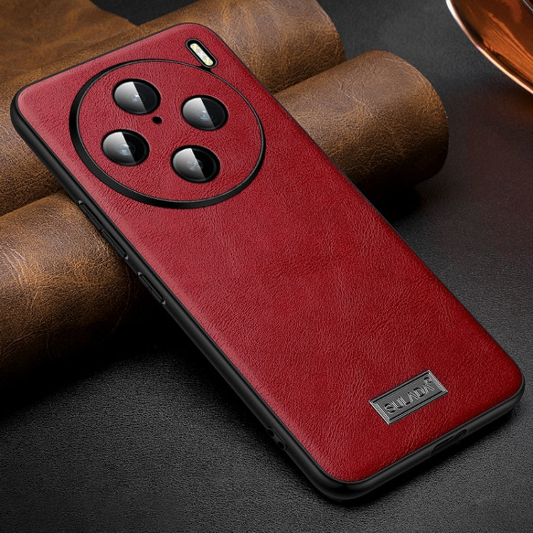 For vivo X100s Pro / X100 Pro SULADA Shockproof TPU + Handmade Leather Phone Case(Red)