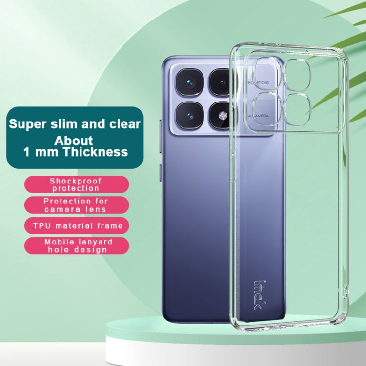 For Redmi K70 Ultra imak UX-5 Series Super Slim Transparent Shockproof TPU Protective Case(Transparent)