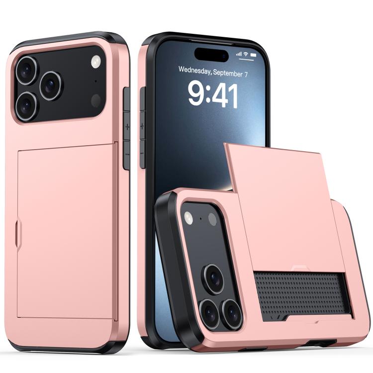 Shockproof Armor Phone Case with Card Slot, For iPhone 17 Pro Max, For iPhone 17 Pro