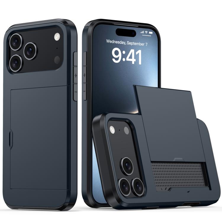 Shockproof Armor Phone Case with Card Slot, For iPhone 17 Pro, For iPhone 17
