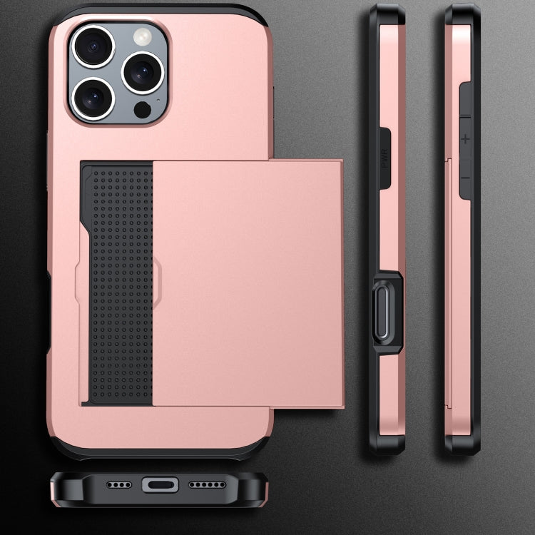 Shockproof Armor Phone Case with Card Slot, For iPhone 17 Pro, For iPhone 17