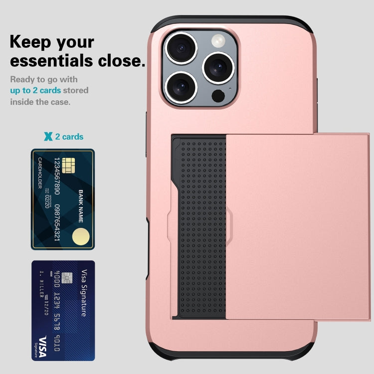Shockproof Armor Phone Case with Card Slot, For iPhone 17 Pro, For iPhone 17