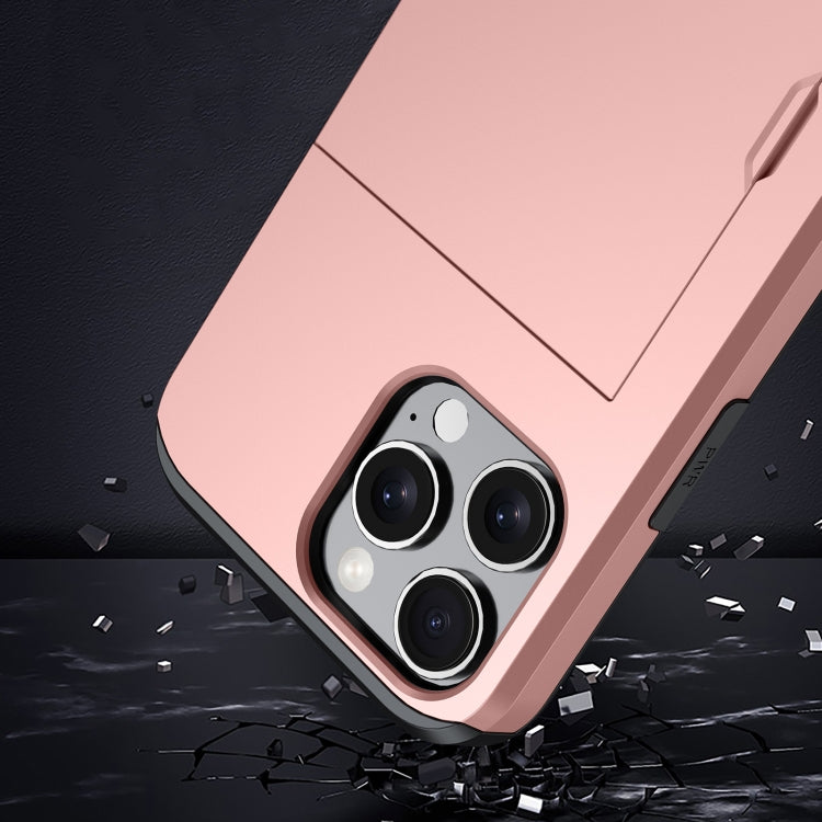 Shockproof Armor Phone Case with Card Slot, For iPhone 16 Pro, For iPhone 16 Plus