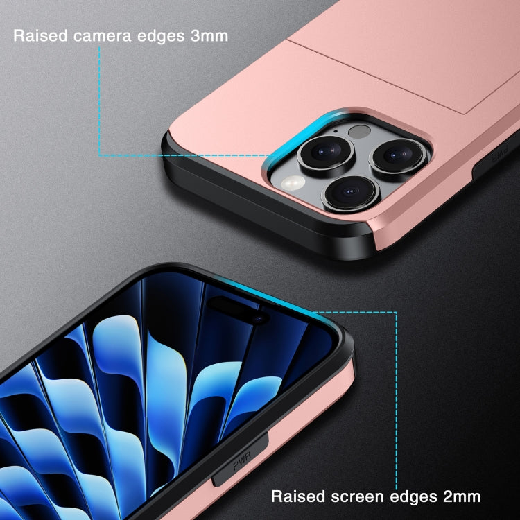 Shockproof Armor Phone Case with Card Slot, For iPhone 17 Pro, For iPhone 17