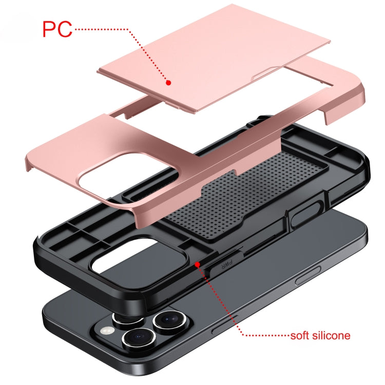 Shockproof Armor Phone Case with Card Slot, For iPhone 17 Pro, For iPhone 17