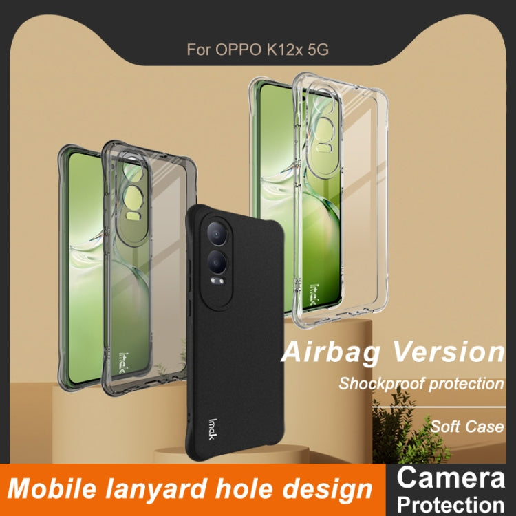 For OnePlus Nord CE4 Lite imak Shockproof Airbag TPU Phone Case(Transparent Black)