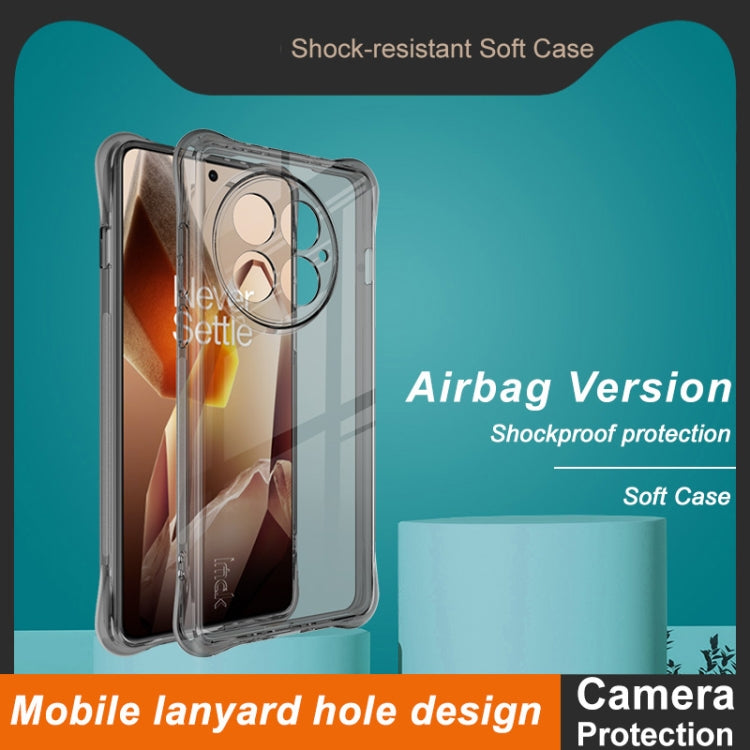 For OnePlus 13 5G imak Shockproof Airbag TPU Phone Case(Transparent Black)