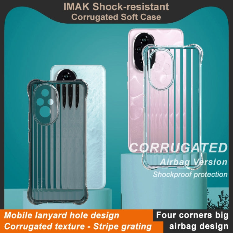 For Honor 200 IMAK Corrugated Texture Airbag TPU Phone Case(Transparent)