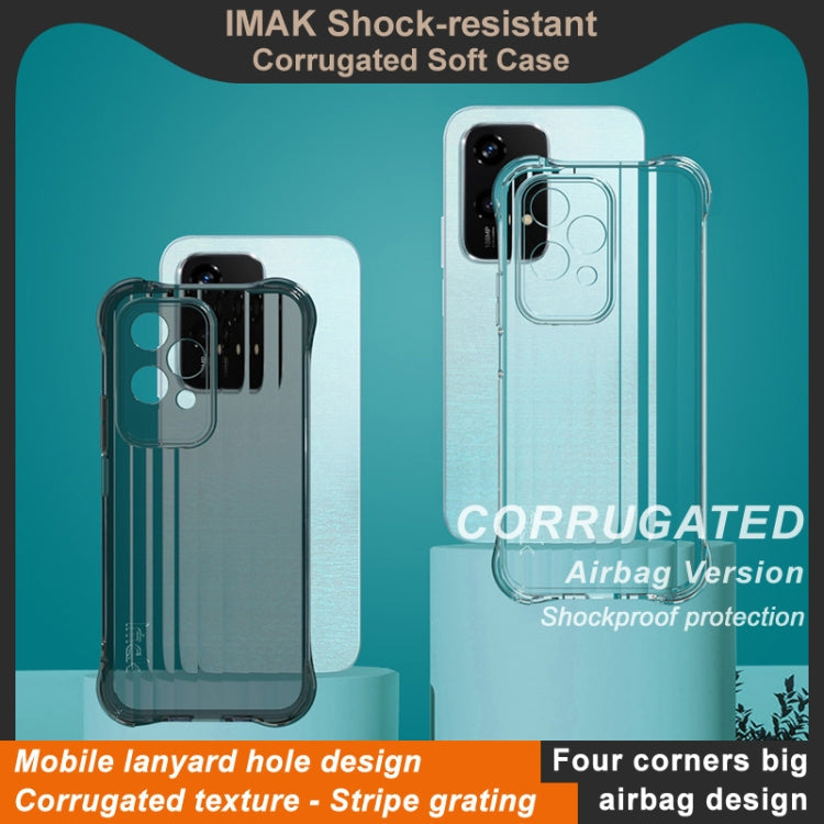 For Honor 200 Lite Global IMAK Corrugated Texture Airbag TPU Phone Case(Transparent)