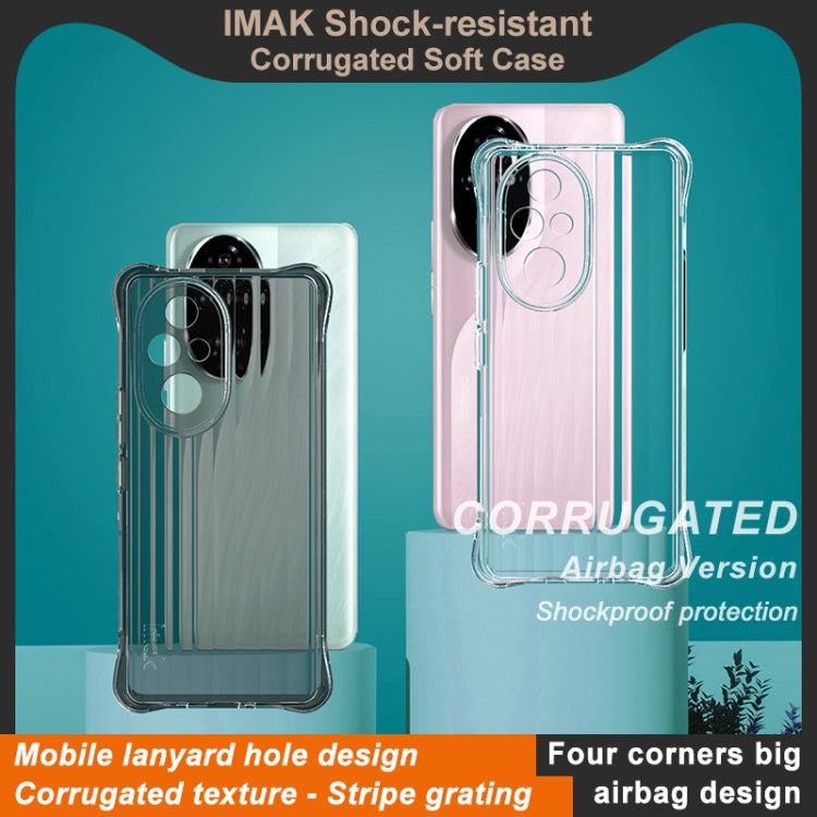 For Honor 200 Pro IMAK Corrugated Texture Airbag TPU Phone Case(Transparent)