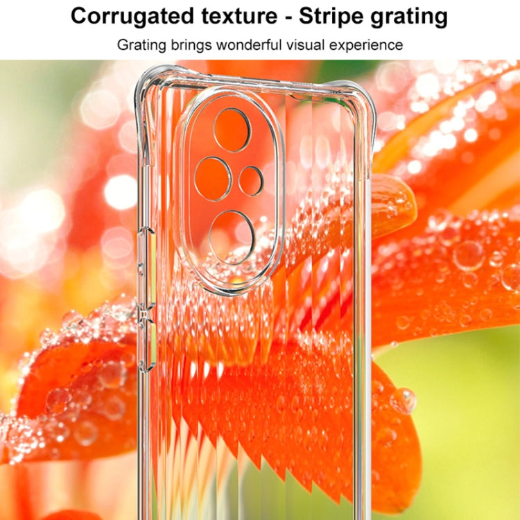 For Honor 200 Pro IMAK Corrugated Texture Airbag TPU Phone Case(Transparent)