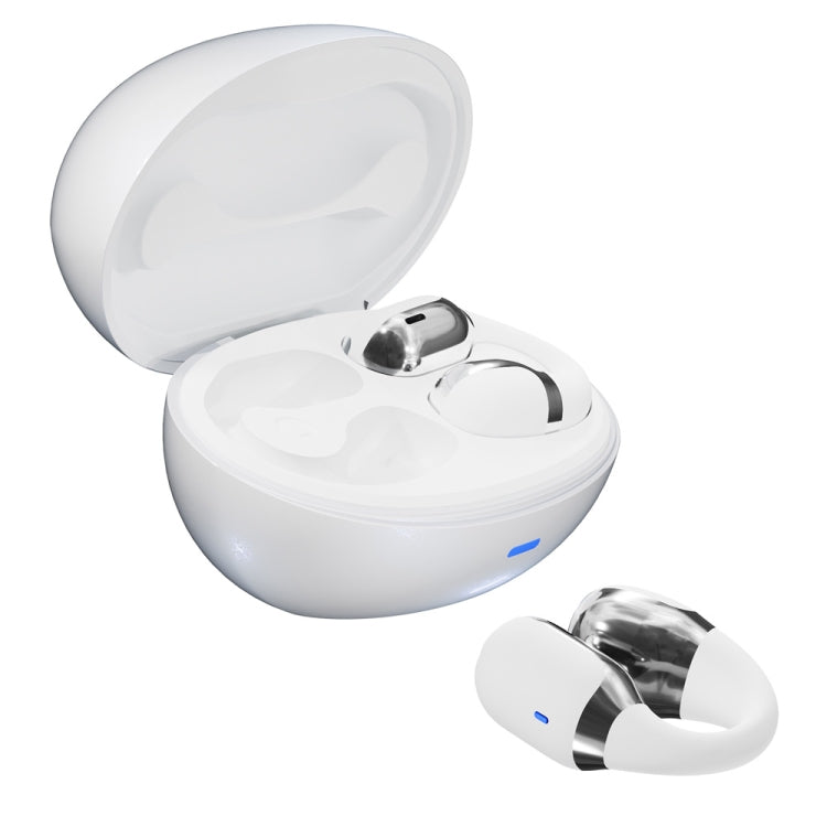Hileo F16 TWS Touch Control IPX5 Waterproof Sports Earclip Noise Cancelation Earphones(White)